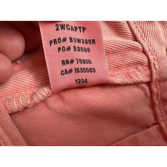 Big Star Womens Pink Capri Pants NWT Size 24 Made In USA Cotton Blend - Picture 7 of 12